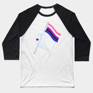 Pride Ghosts - Genderfluid Baseball T-Shirt